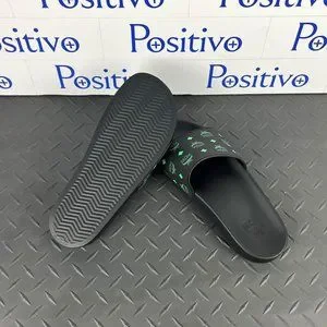 MCM Mens Black/Green Monogram Print Rubber Slides Slippers, Size 10 MCM | Shoes | Mcm Mens Blackgreen Rubber Visetos Sandals  main image 4